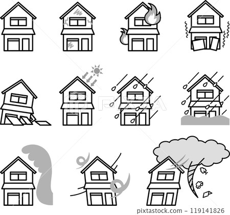 Housing icon set Housing icon set 119141826