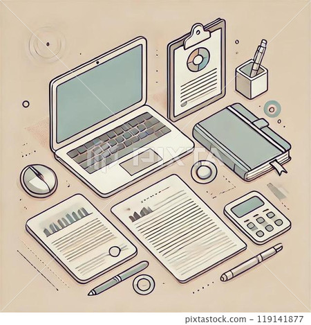 顯示智慧型手機和電腦螢幕的數位化影像 119141877