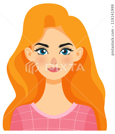 Woman with Long Red Hair 119141999