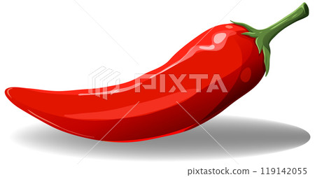 Red Chili Pepper Illustration 119142055