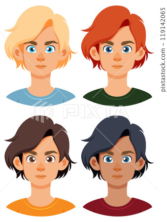 Diverse Cartoon Characters Portraits Diverse Cartoon Characters Portraits 119142065