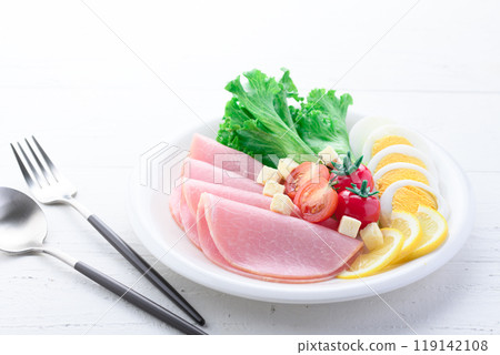 ham and salad ham and salad 119142108