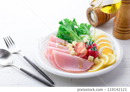 ham and salad ham and salad 119142121