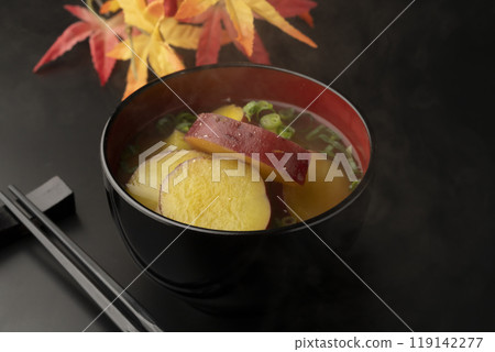 Sweet potato miso soup Warm miso soup Sweet potato miso soup Warm miso soup 119142277