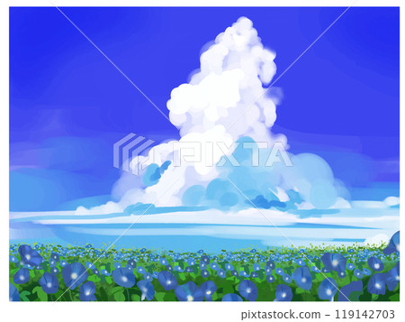 牽牛花和夏天的雲彩 牽牛花和夏天的雲彩 119142703