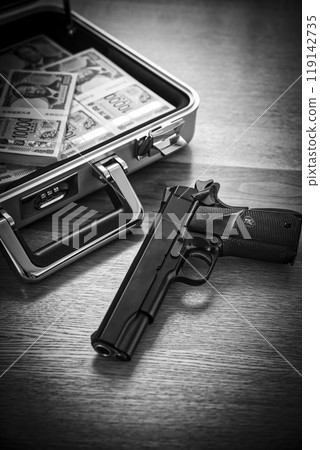 公事包裡有一把槍和一疊錢 119142735