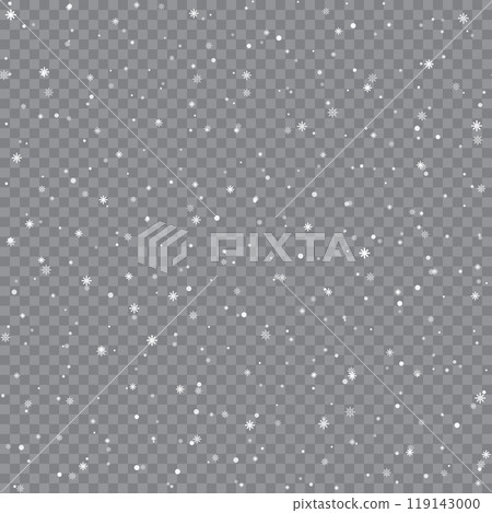Christmas Snowflakes Falling on Transparent Background Winter Holiday Pattern Vector Christmas Snowflakes Falling on Transparent Background Winter Holiday Pattern Vector 119143000