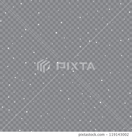 Christmas Snowflakes Falling on Transparent Background Winter Holiday Pattern Vector 119143002