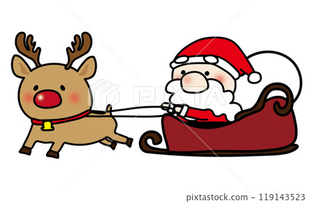 騎著雪橇的大鼻子聖誕老人 騎著雪橇的大鼻子聖誕老人 119143523