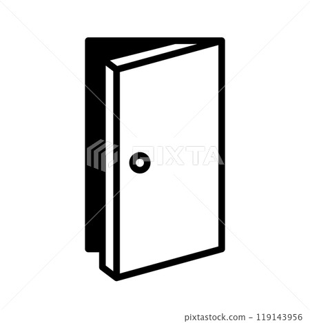 稍微打開門圖標。 119143956