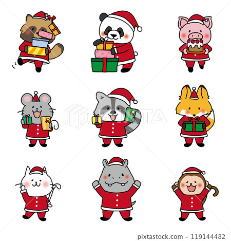 Animals preparing for Christmas party 2 Animals preparing for Christmas party 2 119144482
