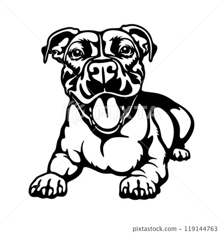 Staffordshire Bull Terrier Dog Breed - Pet Vector Cut file, Dog Silhouette Stencil - Cricut file Staffordshire Bull Terrier Dog Breed - Pet Vector Cut file, Dog Silhouette Stencil - Cricut file 119144763