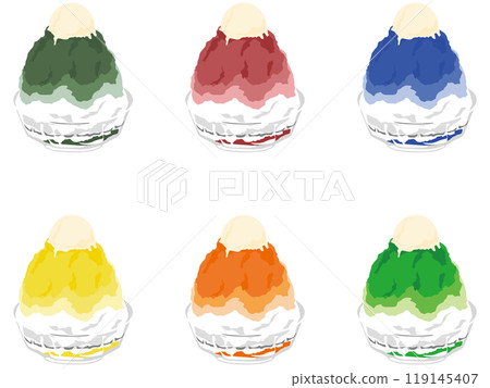 Colorful shaved ice 119145407