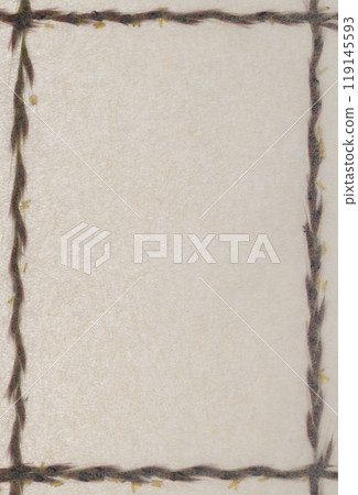 Frame made of Japanese paper and silver grass [Background material] 119145593