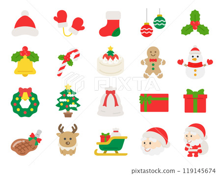 A set of various Christmas icons 119145674
