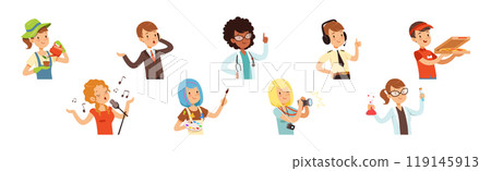 People Character Profession Engaged in Different Job Vector Set People Character Profession Engaged in Different Job Vector Set 119145913