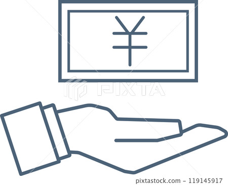 Image of paying with yen bills 119145917