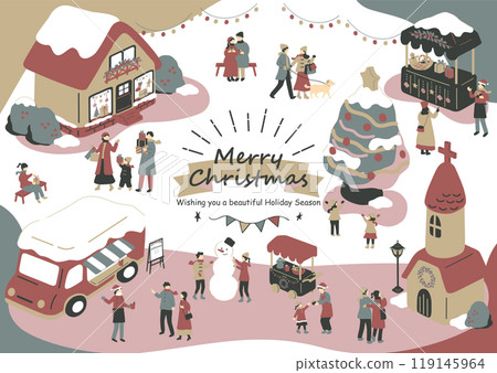 享受聖誕節的人們 119145964