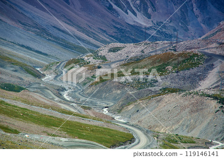 Barskoon Gorge, mountayn road Barskoon Gorge, mountayn road 119146141