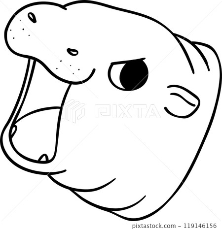 Baby Happy Pygmy bouncy hippo doodle outline coloring image Baby Happy Pygmy bouncy hippo doodle outline coloring image 119146156