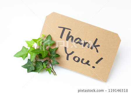 Gratitude message and plant Gratitude message and plant 119146318