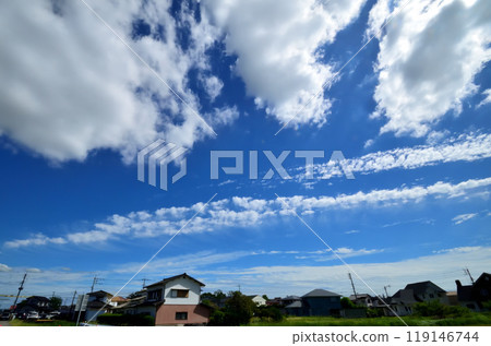 藍天白雲,秋雲 藍天白雲,秋雲 119146744