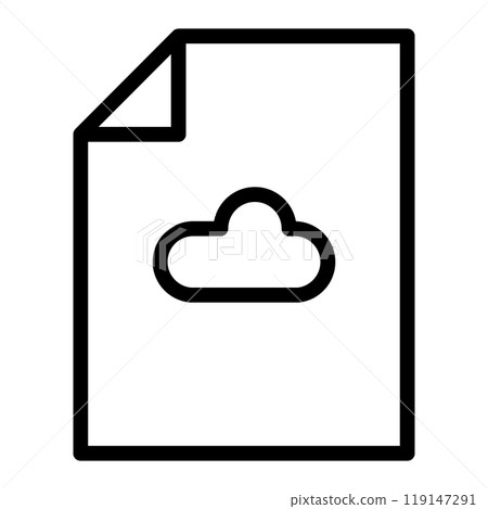 Nice Document Cloud Icon design Template Nice Document Cloud Icon design Template 119147291