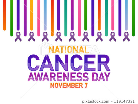 National Cancer Awareness Day Modern illustration 119147351