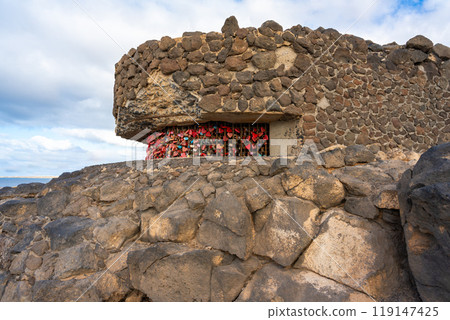 Love locks Playa Blanca on Lanzarote 119147425