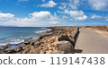 Coastal strip to the Faro de Punta Pechiguera lighthouse on Lanzarote 119147438
