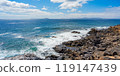 Rocky coastal landscape at Playa Blanca 119147439
