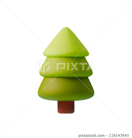 Vector 3D illustration of stylized fin tree with smooth gradients and minimalistic design. Perfect for New Year greeting cards, holiday decorations, nature themes, or eco-friendly designs Vector 3D illustration of stylized fin tree with smooth gradients and minimalistic design. Perfect for New Year greeting cards, holiday decorations, nature themes, or eco-friendly designs 119147643