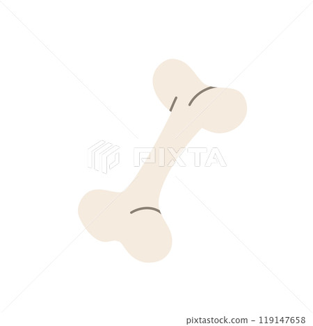Flat vector illustration of a spooky bone, perfect for Halloween-themed designs. Flat vector illustration of a spooky bone, perfect for Halloween-themed designs. 119147658
