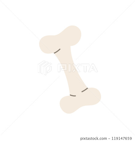 Flat vector illustration of a spooky bone, perfect for Halloween-themed designs. Flat vector illustration of a spooky bone, perfect for Halloween-themed designs. 119147659