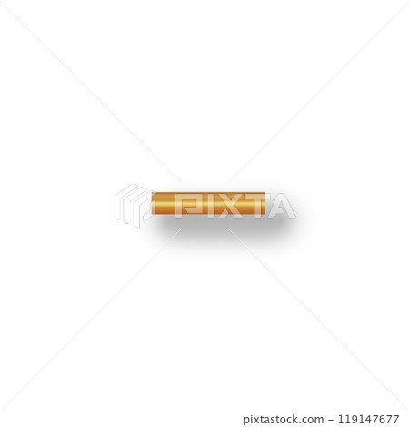 3D illustration of gold minus sign on a white background. Realistic minimalist design for use in educational materials. Vector illustration 3D illustration of gold minus sign on a white background. Realistic minimalist design for use in educational materials. Vector illustration 119147677