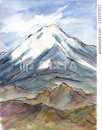 Tonodake and Mt. Fuji [Vertical] 119147857