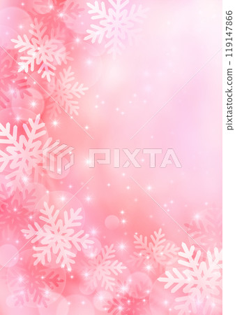 Snowflake background, pink, Christmas and New Year events, etc. 119147866