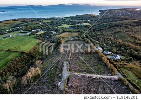 Aerial view of Tonregee between Dunkineely and Inver in County Donegal, Republic of Ireland Aerial view of Tonregee between Dunkineely and Inver in County Donegal, Republic of Ireland 119148201