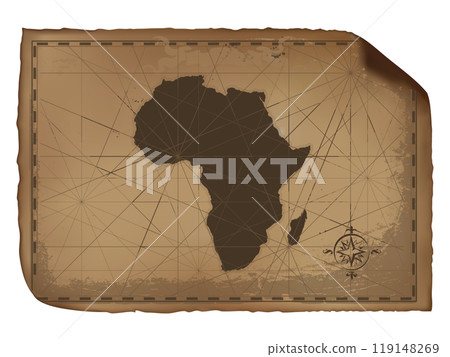 Old Map of Africa 02_Dark Brown 119148269