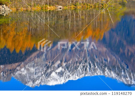 Autumn, Kamikochi, Taisho Pond, Upside-down Hotaka 119148270
