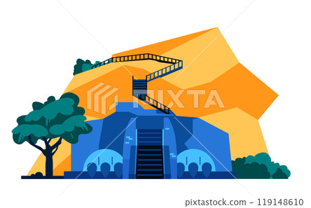 Sigiriya - modern flat design style single isolated image Sigiriya - modern flat design style single isolated image 119148610