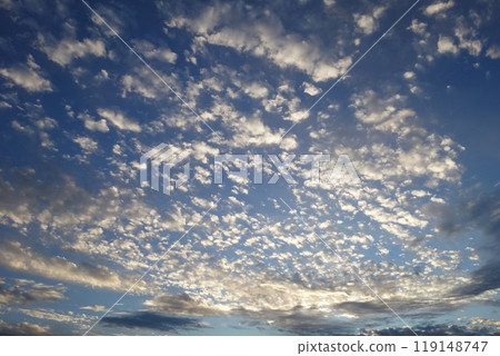 Beautiful autumn clouds in the morning sky 119148747