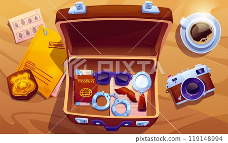 Detective or undercover agent character equipment. 119148994