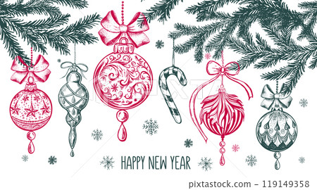 christmas, greeting, vector 119149358