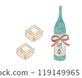 Sake and Masu 119149965