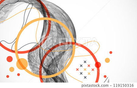 Abstract art background. Modern science or technology art elements. Surface illustration. Hand made vector. Abstract art background. Modern science or technology art elements. Surface illustration. Hand made vector. 119150316