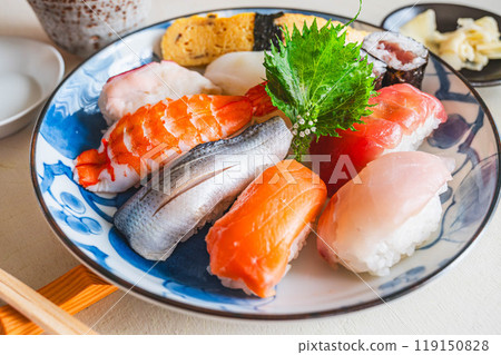 Assorted handful sushi Assorted handful sushi 119150828