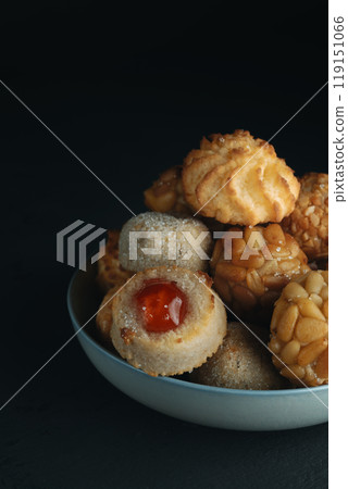 bowl with some different panellets, typical of Spain bowl with some different panellets, typical of Spain 119151066