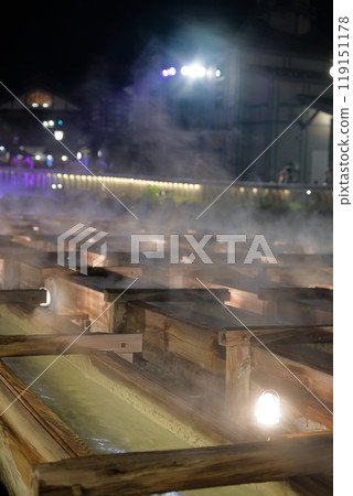 Night hot water field Night hot water field 119151178