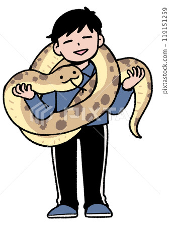 脖子上掛著蛇的人 119151259